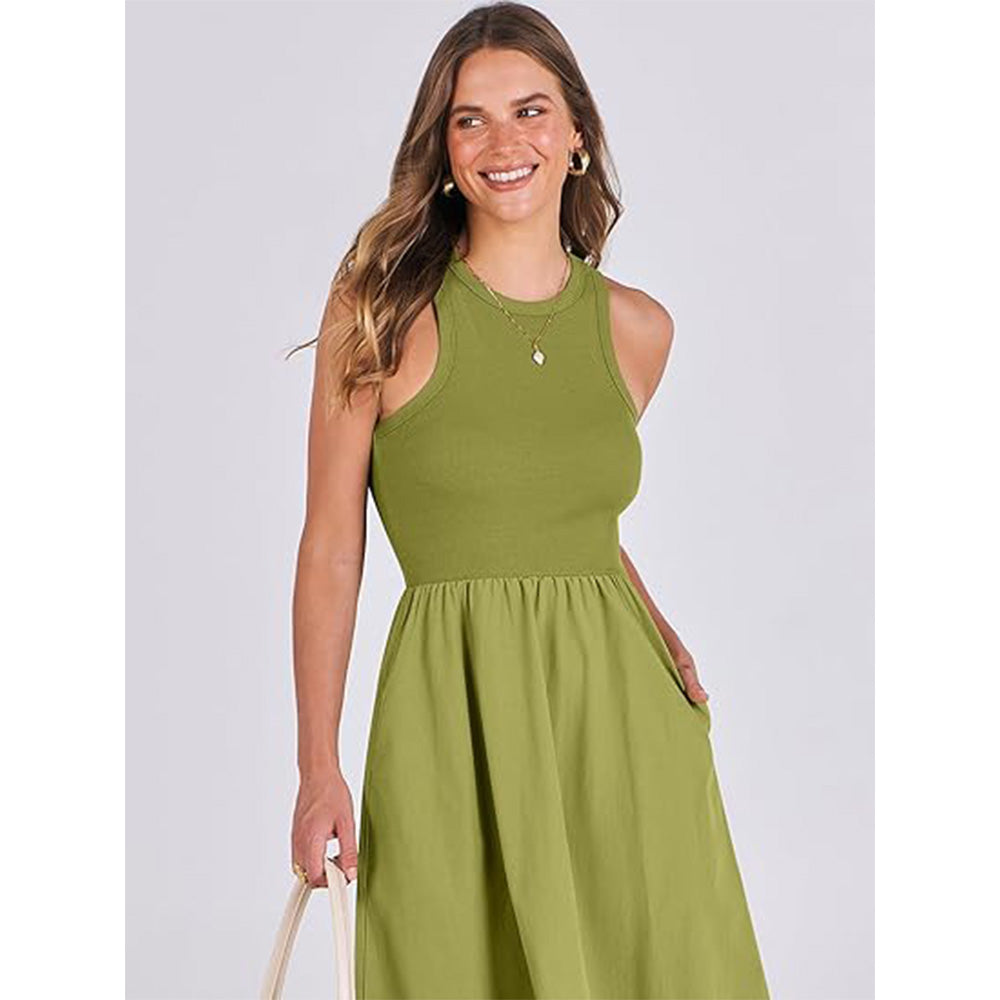 🌊Boho Beach Magic! Patchwork Knit Dress w/ Secret Pockets✨ Racerback Tank Dress💫 Flowy Midi Sundress | Summer Casual TikTok Viral 🌊Boho Beach Magic! Patchwork Knit Dress w/ Secret Pockets✨ Racerback Tank Dress💫 Flowy Midi Sundress | Summer Casual TikTok Viral